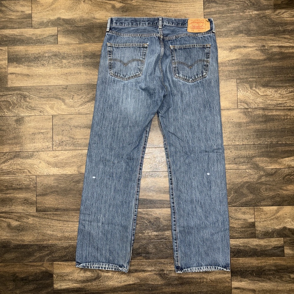 Vintage Levi's 501 Dark Wash Denim Jeans Straight Fit Button-Fly Men's 36x32